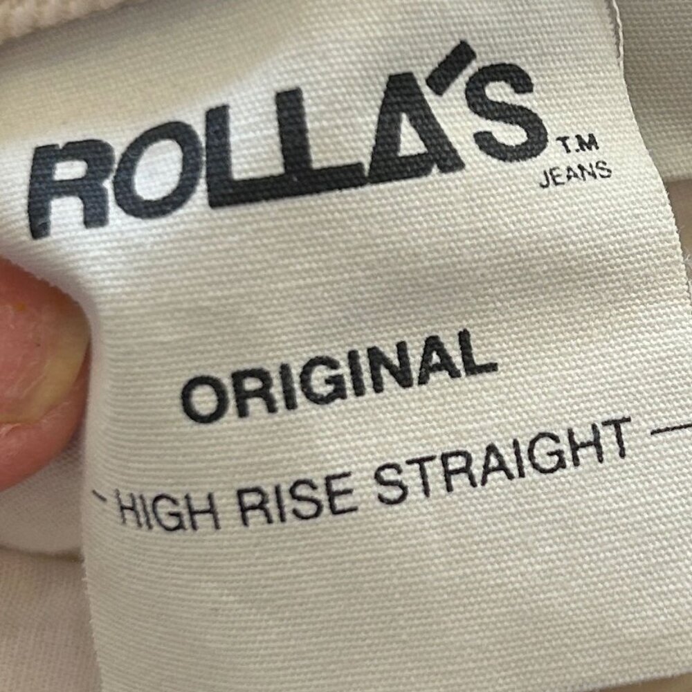 ROLLA'S Original High Rise Straight Jeans in Off White Size 29 Great condition - Picture 12 of 12